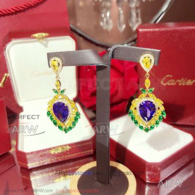 AAA Copy APM Monaco Multi-Color Diamond Paved Earrings